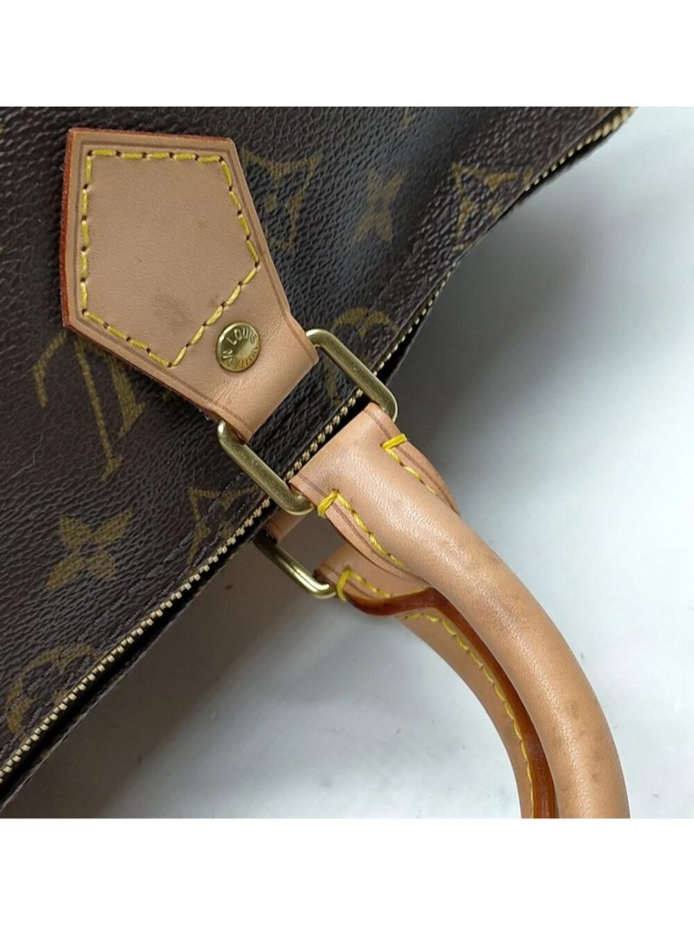 Authentic Louis Vuitton Speedy 35 Monogram Custom Painted Handbag Boston Bag - Picture 7 of 16